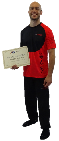 Andrea Serrano Kung Fu Academy di Sifu Salvatore Mezzone, Scuola di Wing Chun o Wing Tsun, Tai chi Quan e Chi Kung, di Sanda
